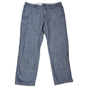 Nautica Women 34x30 Blue Cotton Ankle Pants Sailor Beachy Coastal Spring Easter